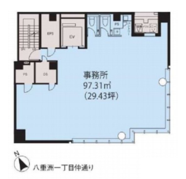 東京建物八重洲仲通りビル5F 間取り図