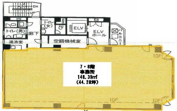 高輪明光ビル7F 間取り図