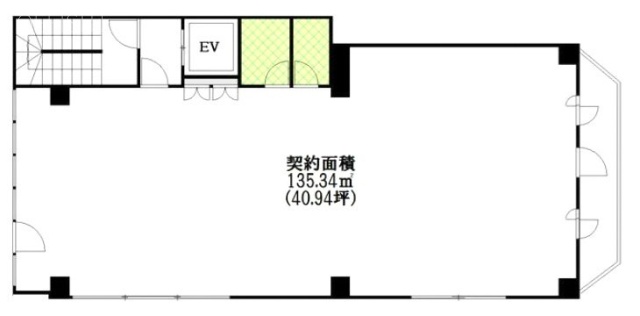 高輪梶ビル3F 間取り図