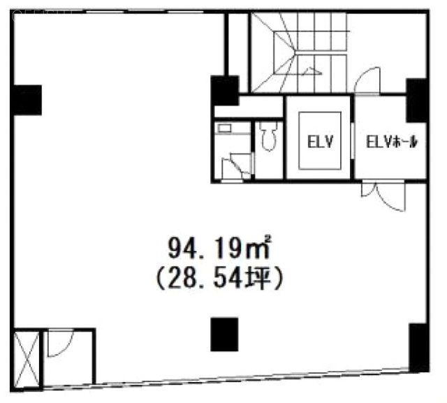 山口ビル(旧館)1F 間取り図