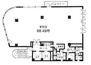 入来ビル8F 間取り図