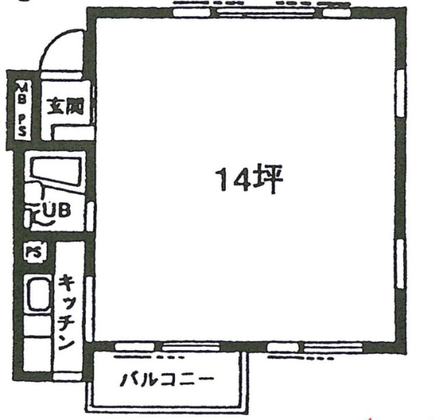 竹中スリービル402 間取り図