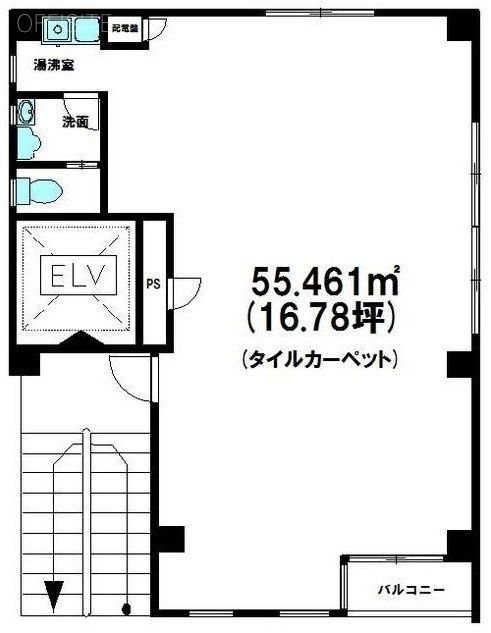 ヤハギビル1F 間取り図
