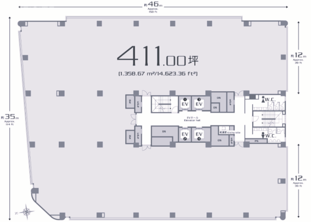 住友池袋駅前ビル9F 間取り図