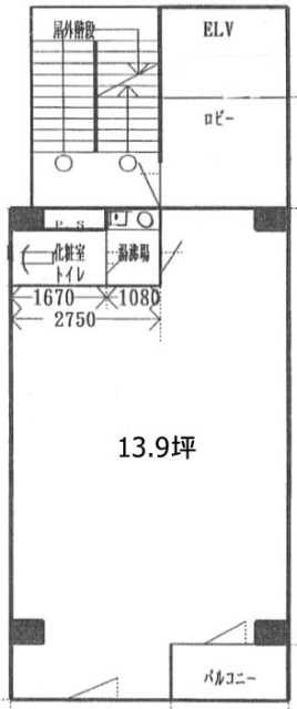 鈴常ビル5F 間取り図