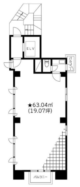 キャッスルウェルビル2F 間取り図