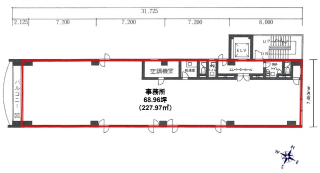 フジノビル9F 間取り図