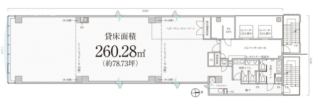 PMO品川ビル3F 間取り図