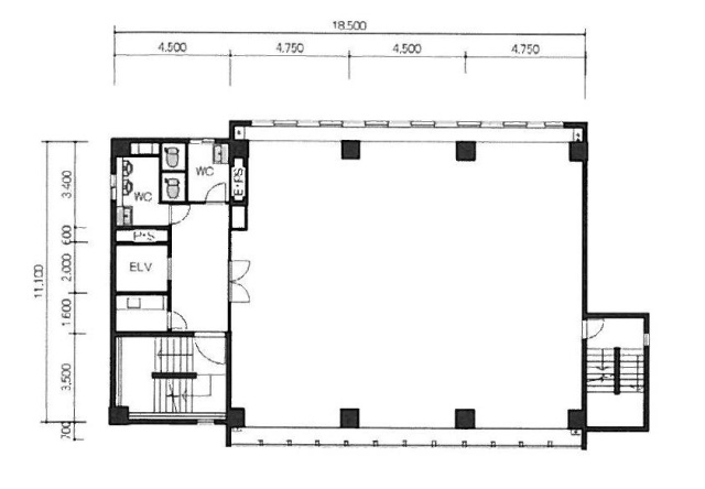 赤坂豊産ビル8F 間取り図