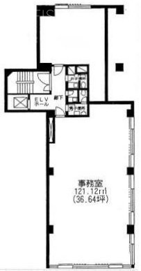 久米ビル1F 間取り図