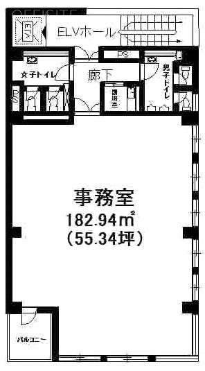 虎ノ門宝寿会館2F 間取り図