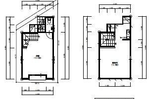 新築貸店舗一之江ビル1F～2F 間取り図