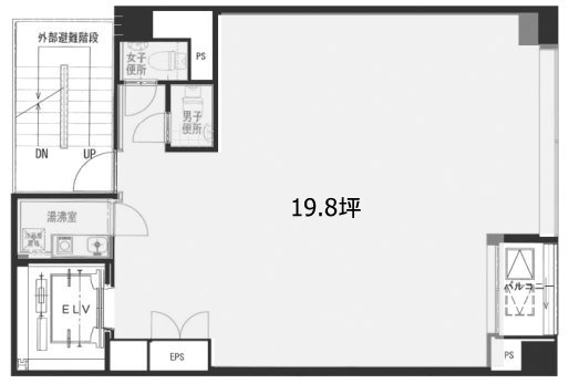 カクトビル宝町6F 間取り図