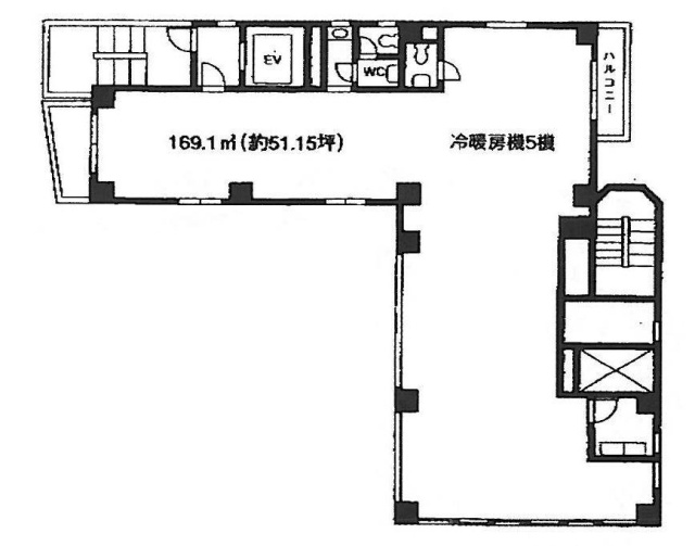 鶯ビルB1F 間取り図