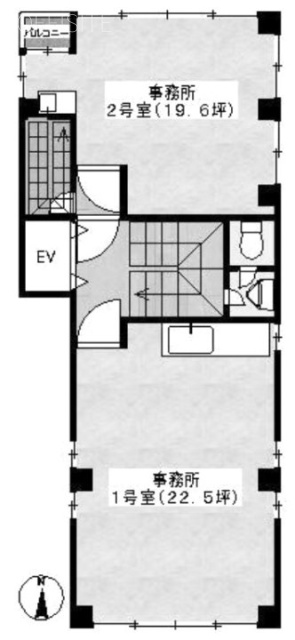 イワツキビル3F 間取り図