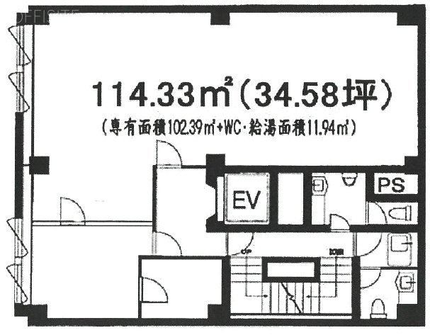 伊勢萬ビル5F 間取り図