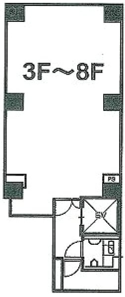 クロステレビビル1F～9F 間取り図