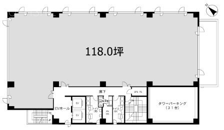 本厚木トーセイビルⅡビル1F 間取り図