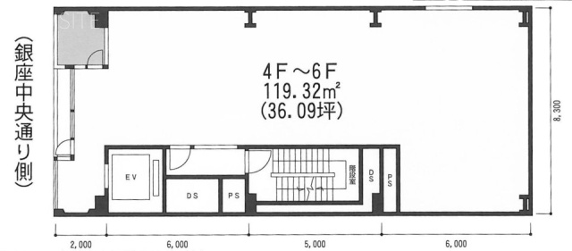 Ginza 5th(MAUBOUAAINビル)ビルB1F 間取り図
