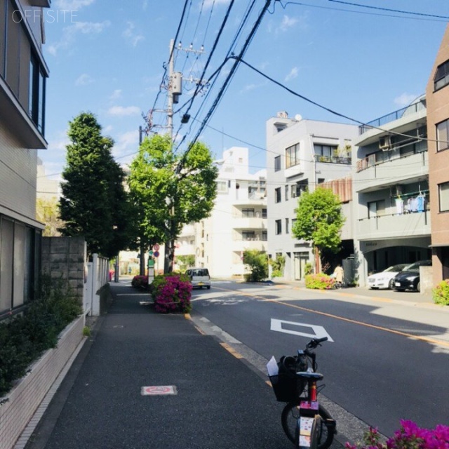 リンクス早稲田ビル ビル前面道路