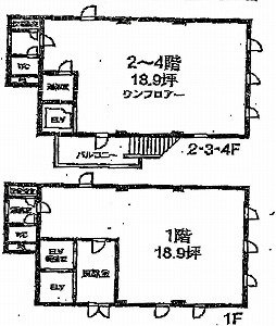 第10康洋ビル1F～4F 間取り図