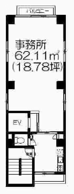 湯建大森北ビルⅡ3F 間取り図