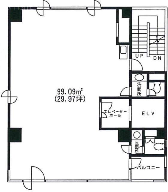鈴喜ビル5F 間取り図