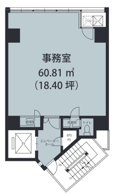 南平台野坂ビル6F 間取り図