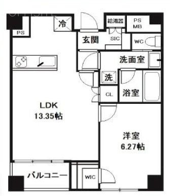渋谷スカイレジテル204 間取り図