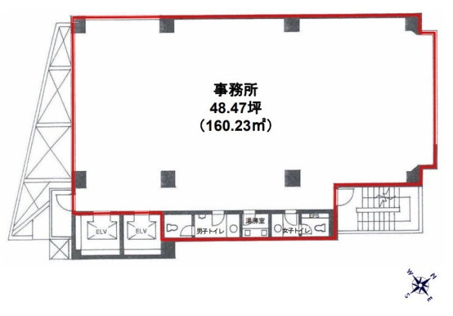 渋谷イースト(SHIBUYA EAST)ビル7F 間取り図