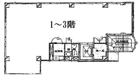 日星ビル1F～3F 間取り図