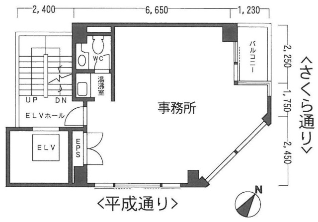 兜町島田ビル3F 間取り図