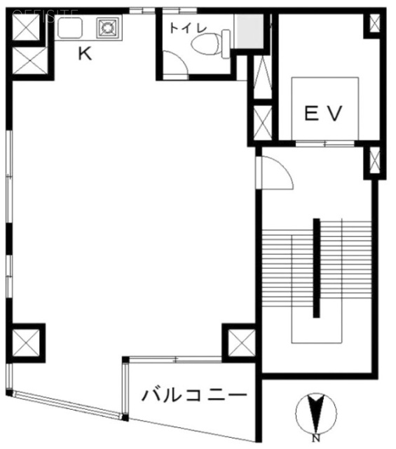 広尾ストーンビル7F 間取り図