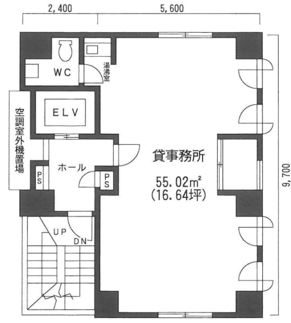 ストークMIZUQビル3F 間取り図