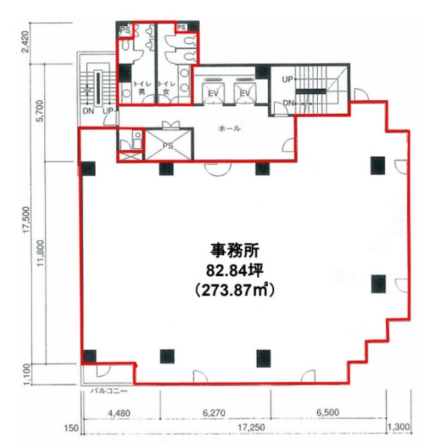 蒲田K-1ビル6F 間取り図