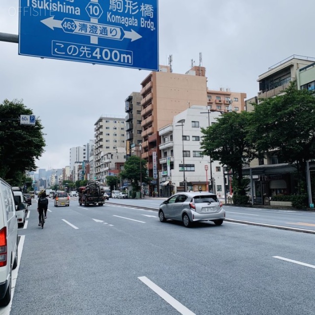 サンピア門前仲町ビル ビル前面道路 永代通り