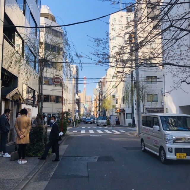 DIKマンション新橋 4階【422】 6.95坪　ビル前面道路