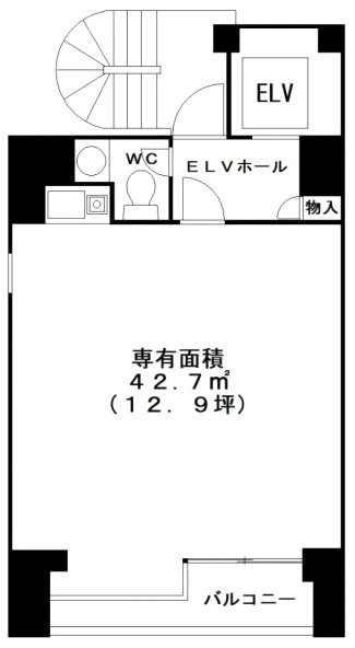 第1ミネギシビル8F 間取り図
