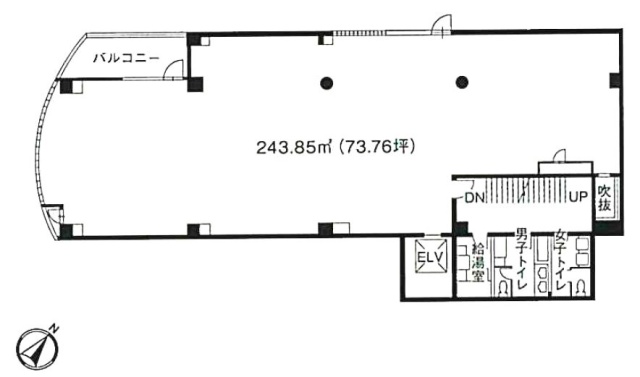 河田町安田ビルB1F 間取り図