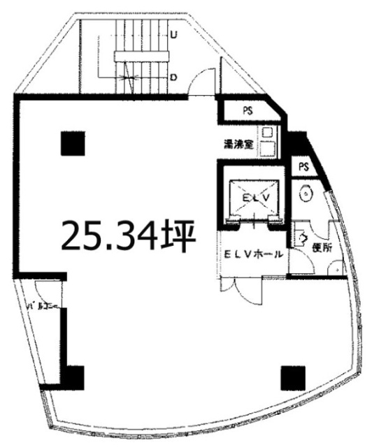 中野サンキビル6F 間取り図