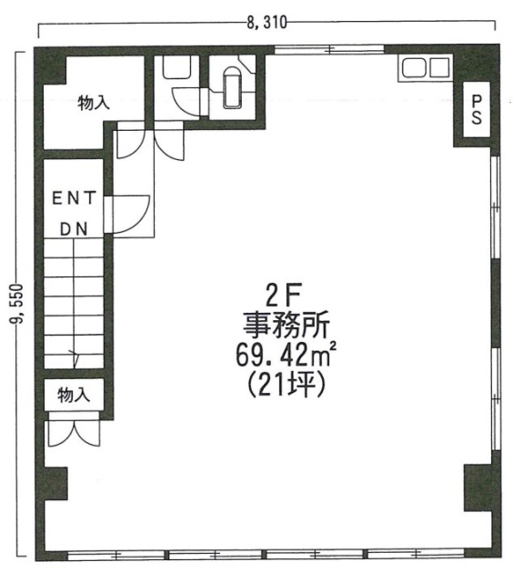 大矢ビル2F 間取り図