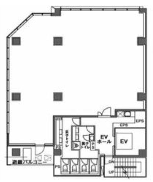 クロスシー新宿御苑前ビル3F 間取り図