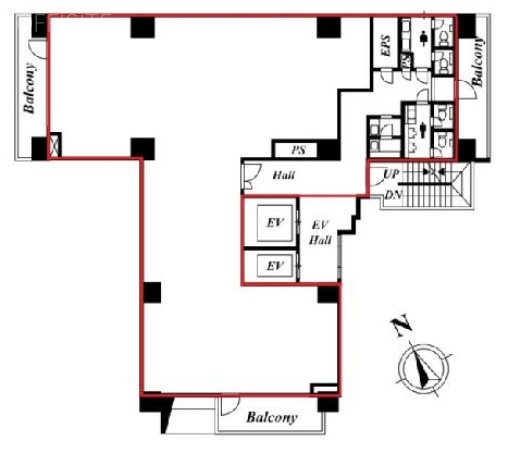アクシオール三田4F 間取り図