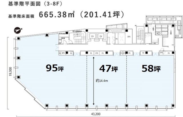 フロントプレイス四谷7F 間取り図