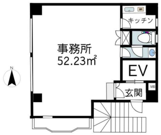 JLBグランエクリュ水道橋ビル4F 間取り図