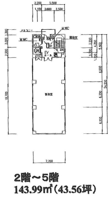 佐賀町第2別館ビル3F 間取り図