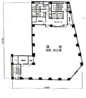 京王新宿321ビル6F 間取り図