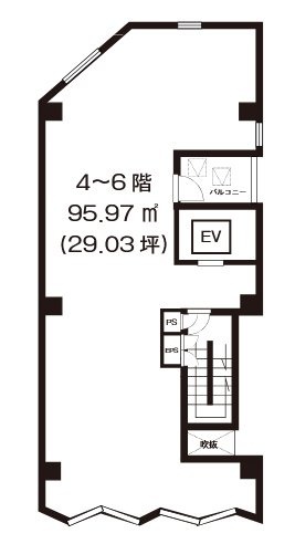 川原ビル4F 間取り図