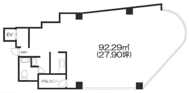 新宿ビジネスタワー5F 間取り図