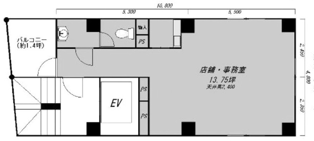 銀座森川ビル2F 間取り図